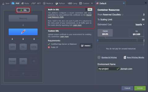 Image 29: environment built-in SSL