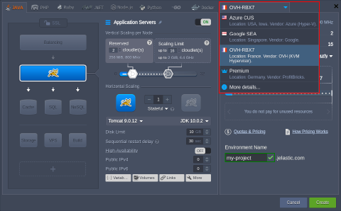 Image 34: topology wizard select region