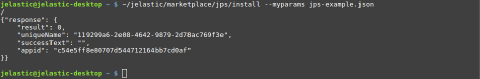 Image 38: CLI install JPS with configuration file