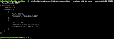 Image 27: CLI swap external IP