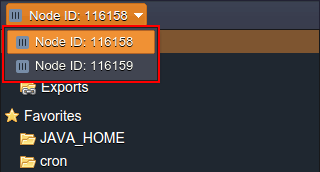 Image 43: switch between nodes in file manager