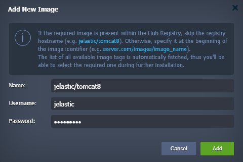 Image 12: private registry credentials