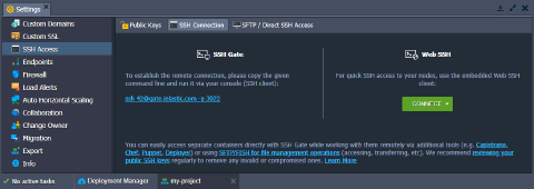 Image 22: ssh access settings