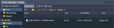 Image 49: database backup folder