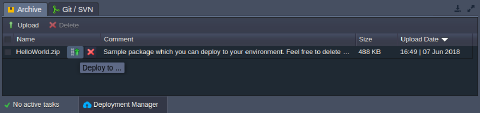 Image 61: application deploy from deployment manager