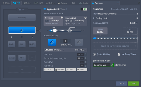 Image 41: LiteSpeed application server wizard