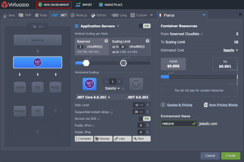 Image 38: .NET Core topology wizard