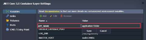 Image 42: .NET Core app name variable