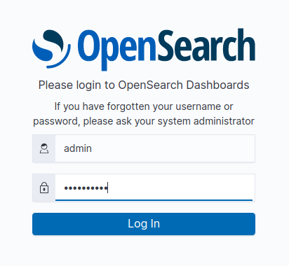 Image 46: login OpenSearch Dashboards