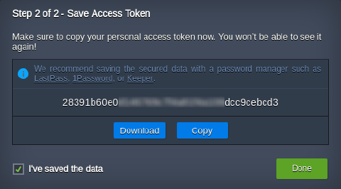 Image 44: save access token