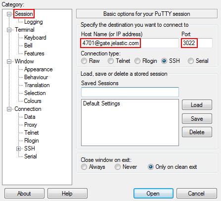 Image 40: ssh access with PuTTY client