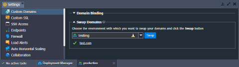 Image 52: swap production and testing domains