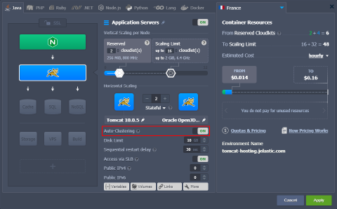 Image 21: enable Tomcat auto-clustering