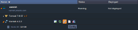 Image 42: Varnish config button
