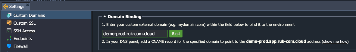 Ruk-Com Cloud PaaS procedure screenshot