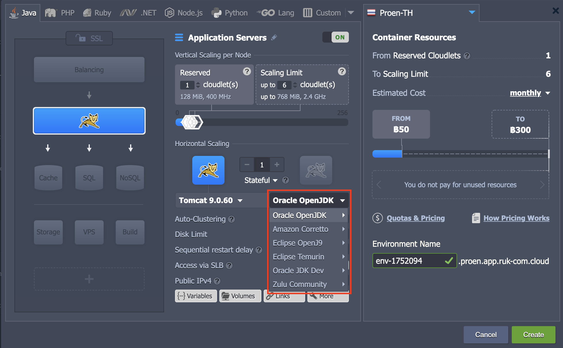 Ruk-Com Cloud PaaS procedure screenshot