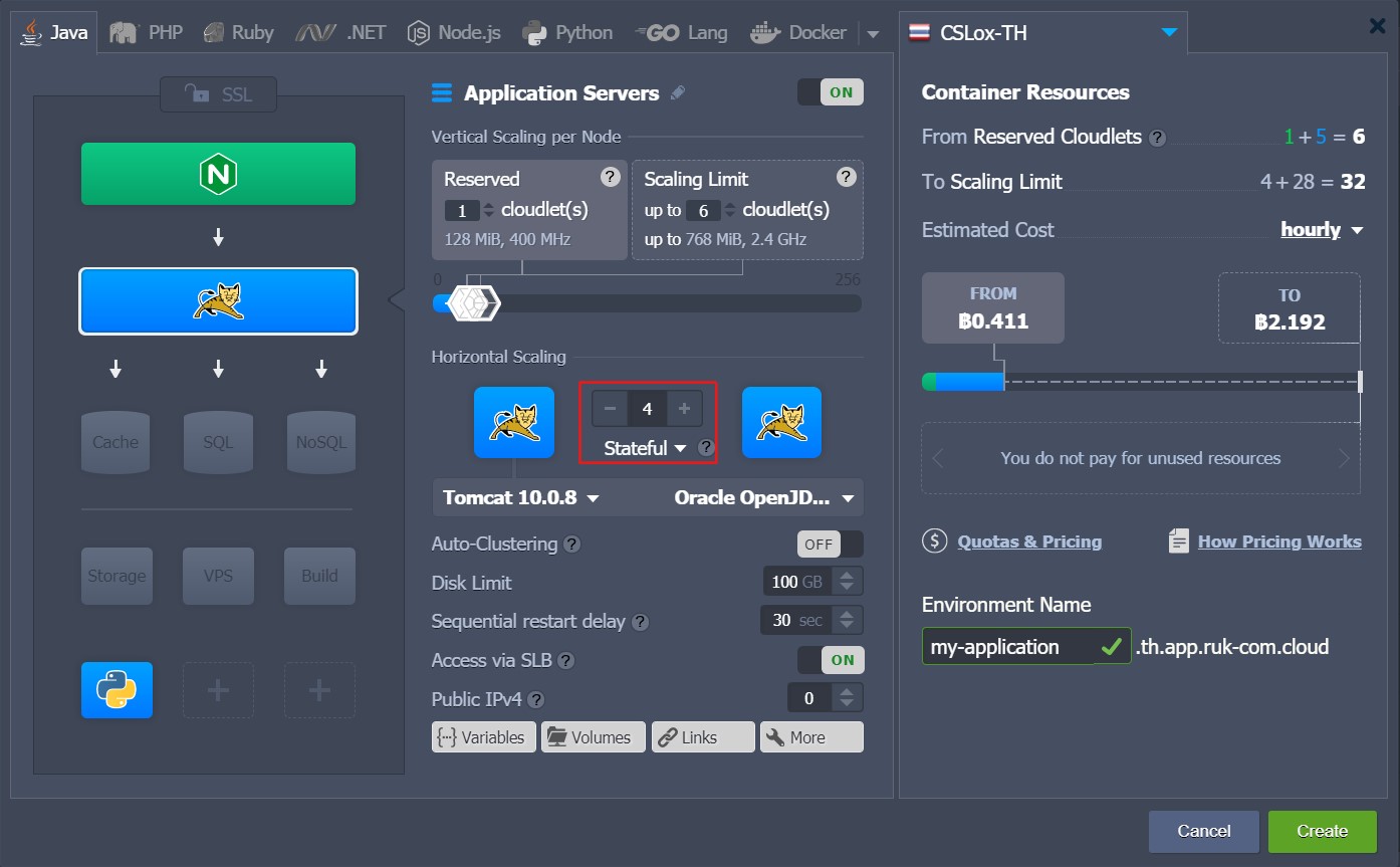 Ruk-Com Cloud PaaS procedure screenshot