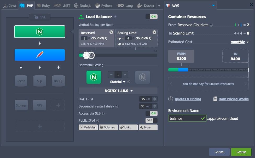 Ruk-Com Cloud PaaS procedure screenshot