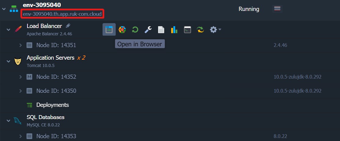 Ruk-Com Cloud PaaS procedure screenshot