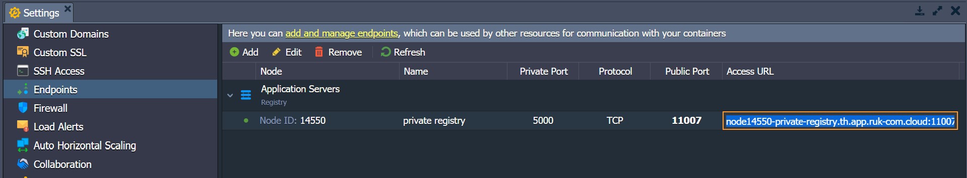 Ruk-Com Cloud PaaS procedure screenshot