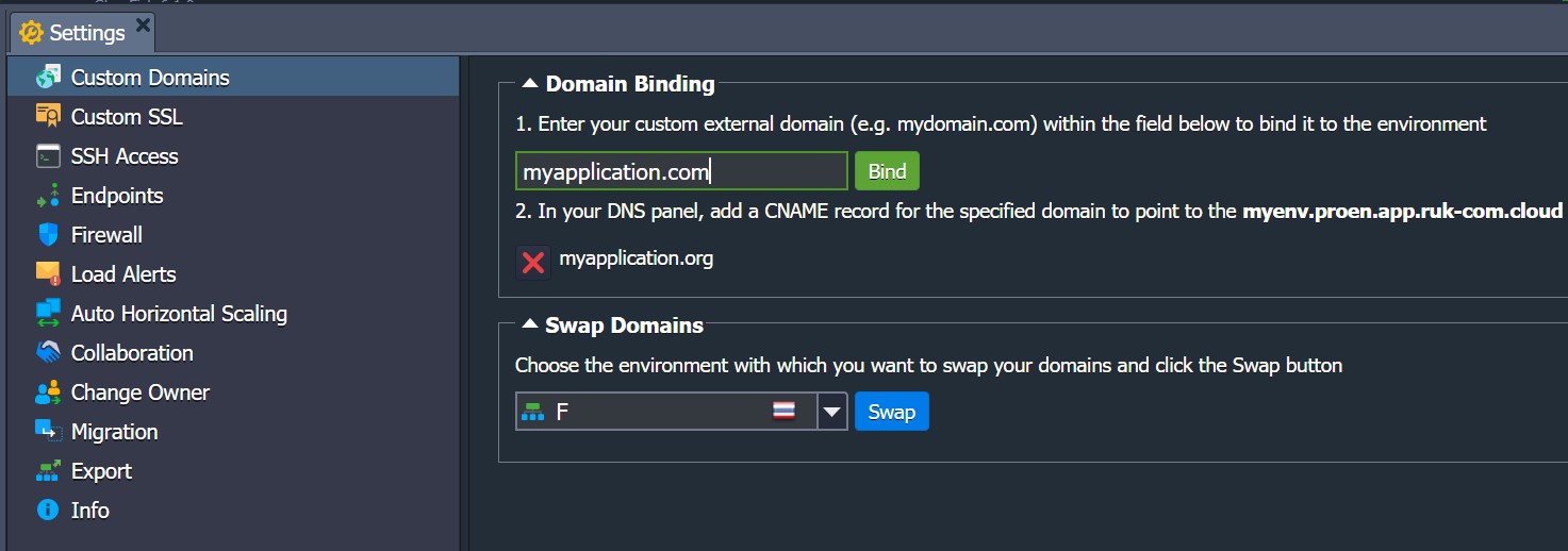 Ruk-Com Cloud PaaS procedure screenshot
