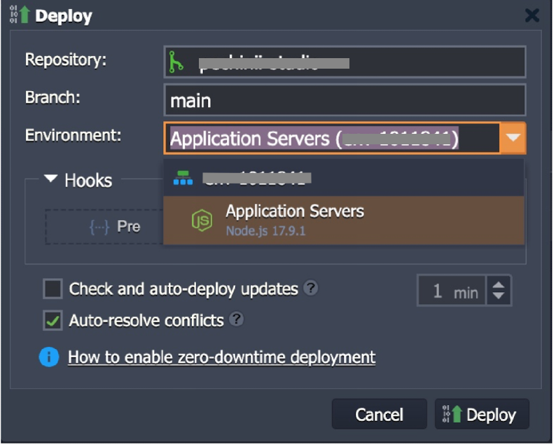 Ruk-Com Cloud PaaS procedure screenshot