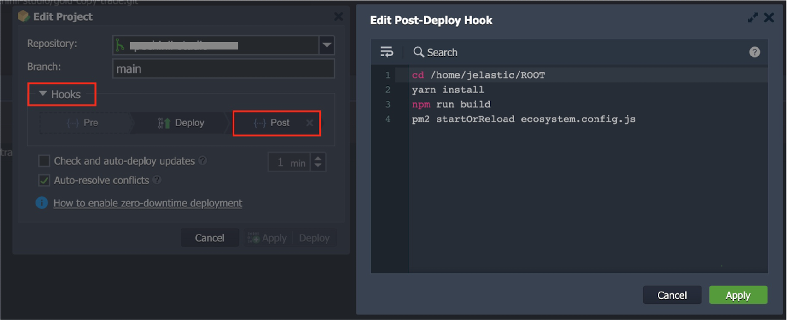 Ruk-Com Cloud PaaS procedure screenshot